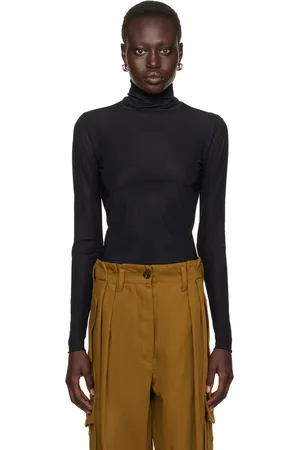 DRIES VAN NOTEN Col roulé transparent noir