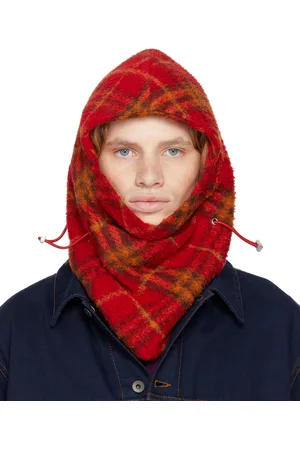 Burberry Écharpe-tube rouge en molleton à carreaux