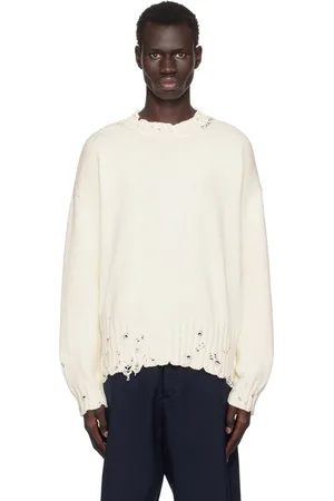 Marni Pull blanc à col ras du cou