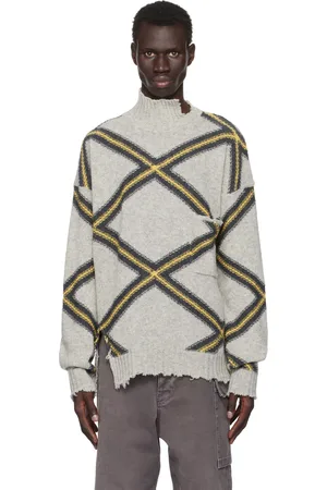 Marni Pull gris en laine à effet usé