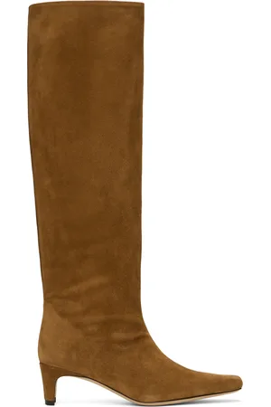 Staud Bottes hautes brun clair en suède - Wally