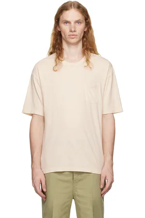 VISVIM T-shirt surdimensionné blanc cassé à effet usé