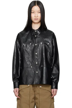 Isabel Marant Chemise Abelia noire en cuir synthétique
