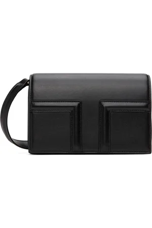 Totême Mini sac noir à rabat en T