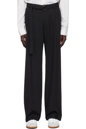 CMMN SWDN Pantalon Omari noir à plis