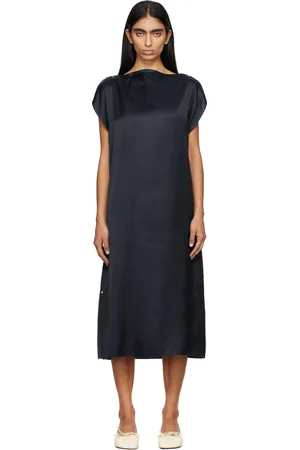 Baserange Robe midi Clavo bleu marine