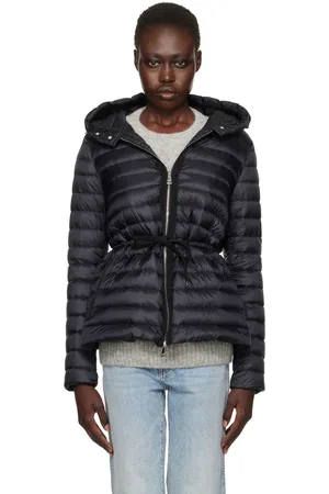 Moncler Blouson court Raie noir rembourré en duvet