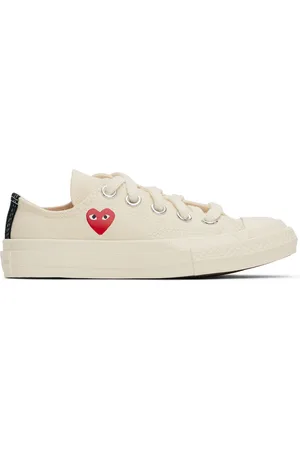 Comme des Garçons Enfant | Baskets basses Chuck 70 beiges à logo édition Converse