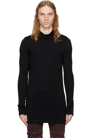 JULIUS T-shirt noir en coton et rayonne
