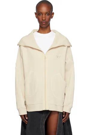OPEN YY Pull en tricot gaufré à capuche de style passe-montagne