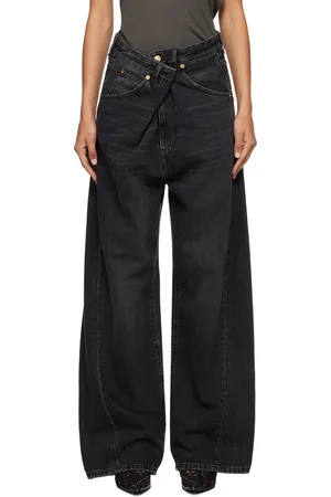 DARKPARK Jean Ines noir à taille repliée