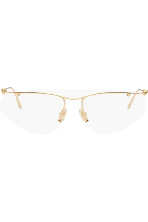 Bottega Veneta Lunettes de soleil percées dorées