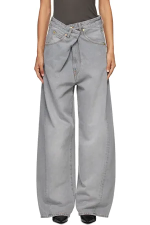 DARKPARK Jean Ines gris à taille repliée