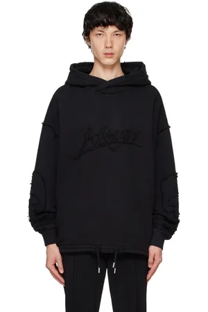 HUGO BOSS Pull à capuche noir à logo