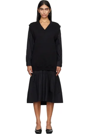 3.1 Phillip Lim Robe midi étagée noire