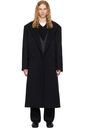 The Row Manteau Velasco bleu marine