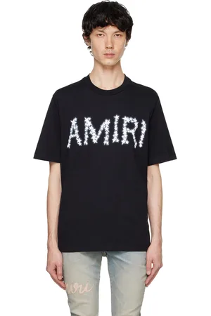AMIRI T-shirt noir à images et logo contrecollés