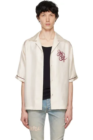 AMIRI Chemise blanc cassé à logos modifiés