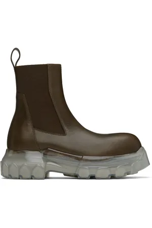 Rick Owens Bottines Beatle Bozo kaki à semelle Tractor - Porterville