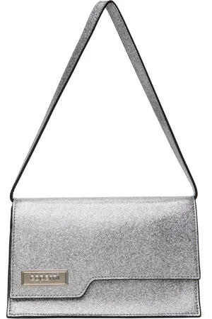 COPERNI Mini sac argenté scintillant à rabat