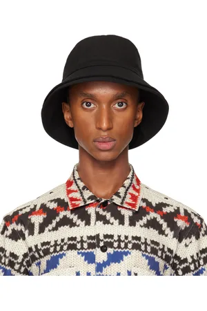 SACAI Chapeau noir à rebord étagé