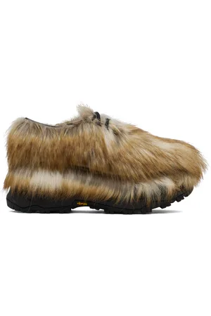 SACAI Derbys beiges en fourrure synthétique