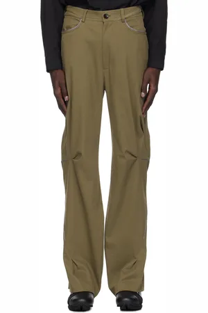 Kiko Kostadinov Pantalon kaki à pinces en K - Ohne