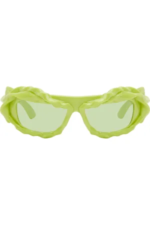 OTTOLINGER Lunettes de soleil vertes à monture torsadée