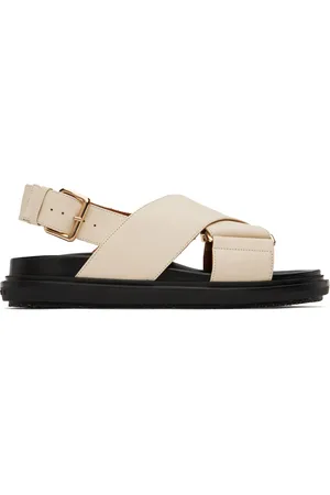 Marni Sandales Fussbett blanc cassé