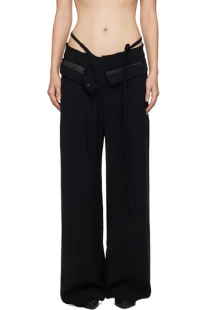 OTTOLINGER Pantalon de tailleur noir à taille repliée
