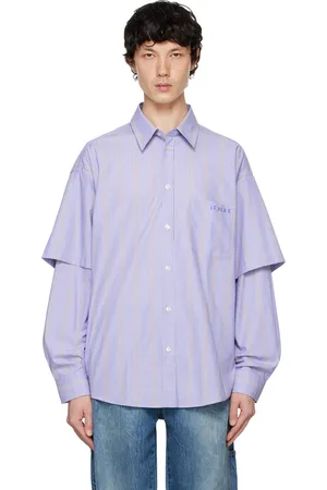 Le PÈRE Chemise étagée bleue à boutons