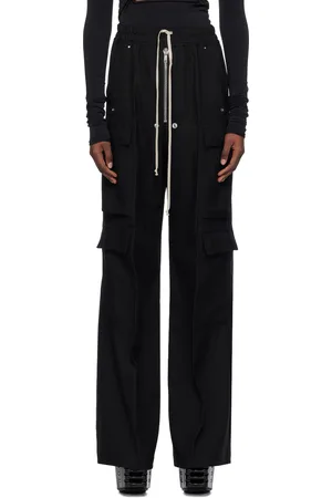 Rick Owens Pantalon cargo de détente noir à glissière Bela - Porterville