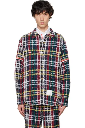 Thom Browne Blouson de style chasse multicolore à motif tartan