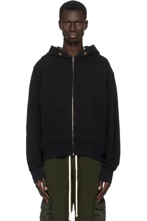 Les Tien Pull à capuche épais noir à glissière