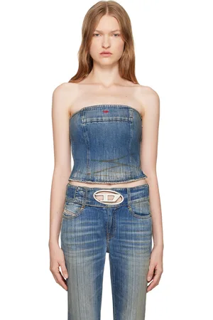 Diesel Haut tube Ville bleu en denim