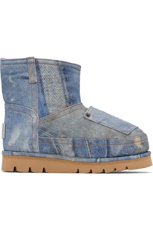 Acne Studios Bottines Batter bleues à image trompe l