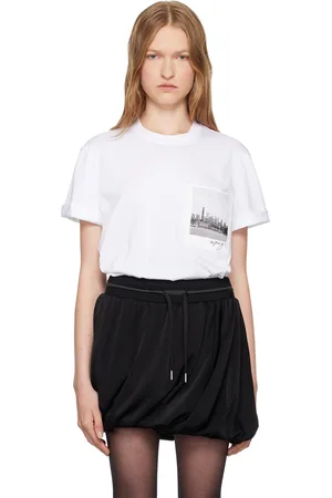 Helmut Lang T-shirt blanc à image de carte postale