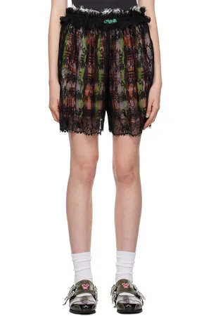 Collina Strada Short boxeur noir en dentelle