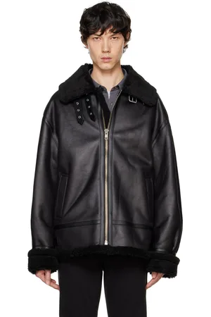 DUNST Blouson décontracté noir en cuir synthétique