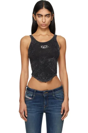 Diesel Débardeur Avena noir à motif marbré