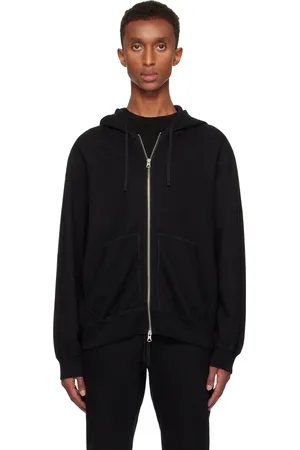 Reigning Champ Pull à capuche noir en jersey bouclette d