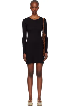 Gil Rodriguez Robe courte à manches longues Bellevue noire