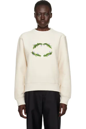 Burberry T-shirt blanc cassé à image de chardons à logo