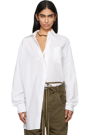 ANN DEMEULEMEESTER Chemise Daria blanche à emmanchures basses