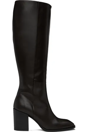 Aeyde Bottes hauteur genou Teresa brunes