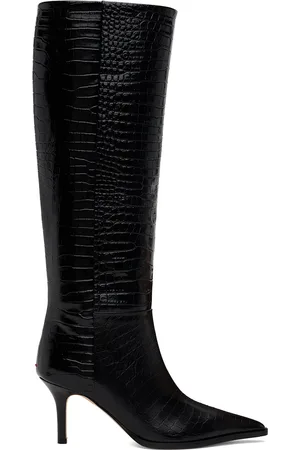 Aeyde Bottes hautes Tula noires en cuir