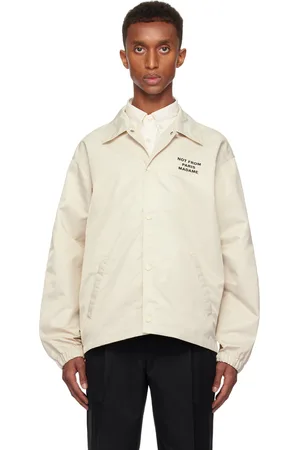 Drôle de Monsieur Blouson beige à textes emblématiques
