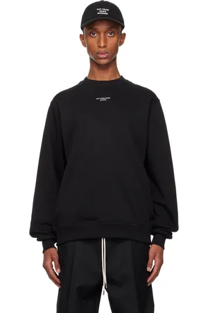 Drôle de Monsieur Pull molletonné noir à texte emblématique