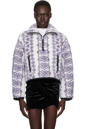 Isabel Marant Blouson Marie blanc cassé et mauve