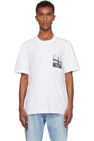 Helmut Lang T-shirt blanc à image de carte postale